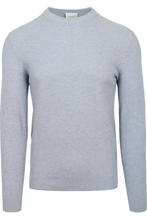 Profuomo O-Neck Pullover Hellblau Blau Größe L