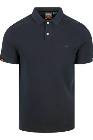 Superdry Polo Destroyed Navy Blau Dunkelblau Größe M