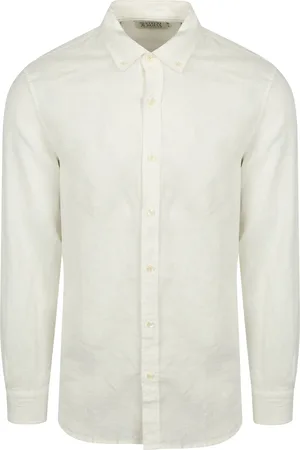 Scotch&Soda Leinenhemd Weiß Beige Wollweiß Größe L