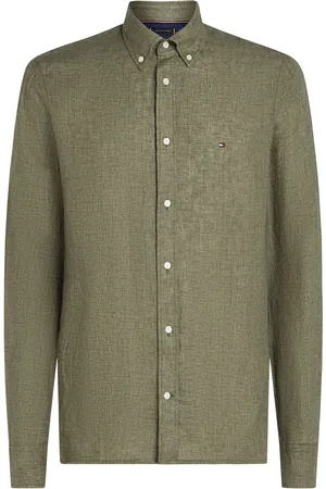Tommy Hilfiger Hemd Leinen Army Größe M