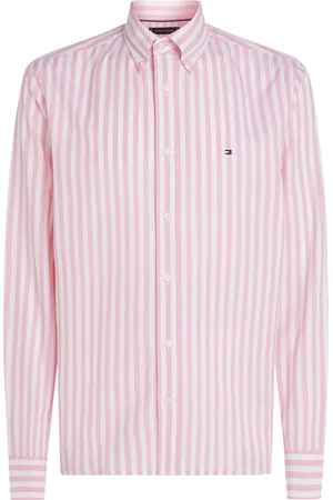 Tommy Hilfiger Poplin Hemd Streifen Rosa Größe L