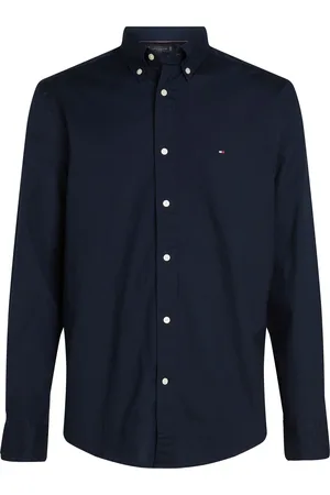 Tommy Hilfiger Poplin Hemd Flex Navy Blau Dunkelblau Größe S