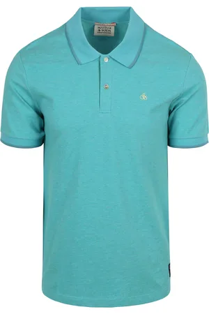 Scotch&Soda Melange Poloshirt Turqoise Blau Türkis Größe S