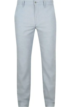 Alberto Lou Chinohose Mix Leinen Hellblau Blau Größe W 31 - L 34