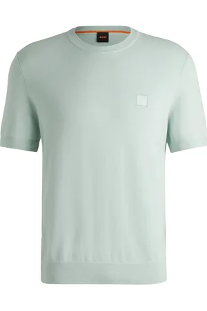 HUGO BOSS Knitted T-shirt Kanache Hellblau Blau Größe L