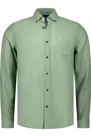 New Zealand Auckland NZA Shirt Clayton Leinen Blend Classic Army Größe 3XL