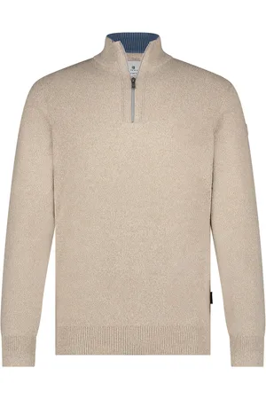 State of art Half Zip Pullover Melange Sand Größe M