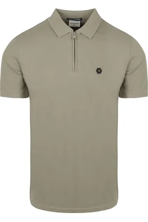 No Excess Half Zip Poloshirt Piqué Größe S