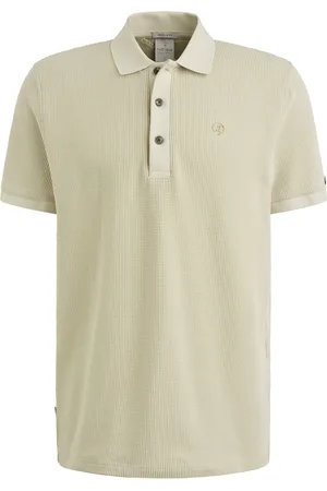 Cast Iron Polo Waffle Structure Ecru Beige Wollweiß Größe S