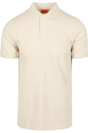 Suitable Mang Poloshirt Ecru Beige Wollweiß Größe S