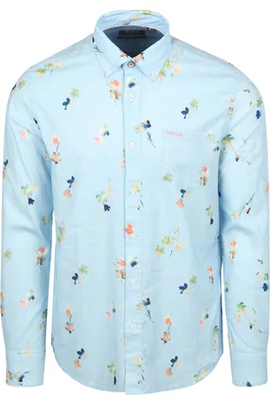 New Zealand Auckland NZA Shirt Kane Linen Blend Hellblau Blau Größe 3XL