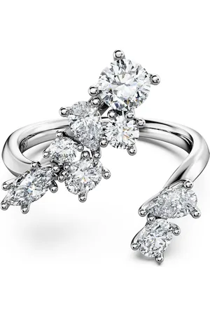 Swarovski Galaxy Bypass-Ring, Im Labor gezüchtete Diamanten 1,25 ct tw, Verschiedene Formen, 18K Weißgold