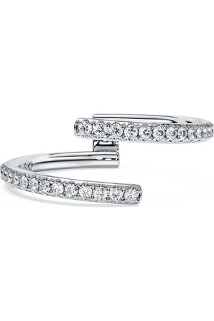 Swarovski Eternity Offener Bandring, Im Labor gezüchtete Diamanten 0,2 ct tw, Runde Form, 18K Weißgold