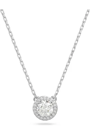 Swarovski Una Anhänger, Rundschliff, Pavé, , Rhodiniert