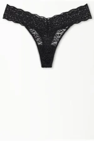 Tezenis String mit hohem Beinausschnitt aus recycelter Spitze Frau Größe L