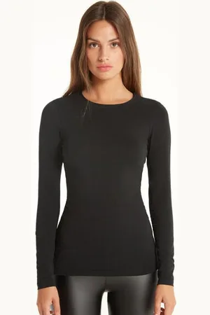 Tezenis Langarmpullover mit Rundhalsausschnitt aus elastischer Baumwolle Frau Größe L