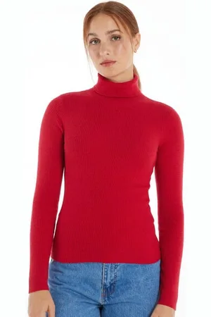 Tezenis Mittelschwerer Langarm-Rollkragenpullover gerippt mit Wolle Frau Größe L