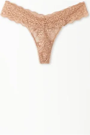 Tezenis String mit hohem Beinausschnitt aus recycelter Spitze Frau Größe L