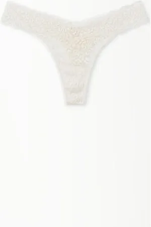 Tezenis String mit hohem Beinausschnitt aus recycelter Spitze Frau Größe XL