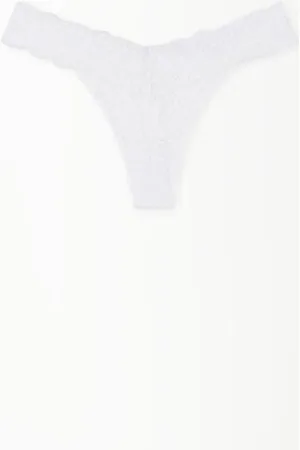 Tezenis String mit hohem Beinausschnitt aus recycelter Spitze Frau Größe L