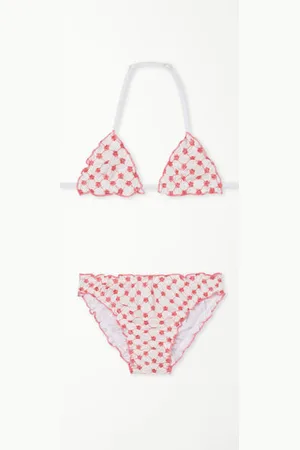 Tezenis Triangel-Bikini für Mädchen mit aufgestickten Blumen Mädchen Größe 10-11