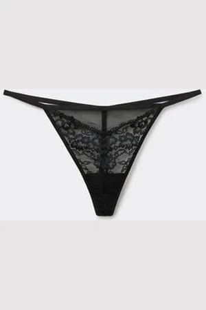 Tezenis String mit Seitenband im Tanga-Stil aus Spitze Frau Größe M