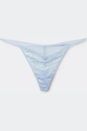 Tezenis String mit Seitenband im Tanga-Stil aus Spitze Frau Größe L