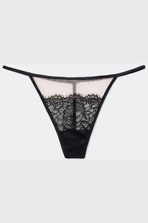 Tezenis String Rose Shadow Luxe Frau Größe L