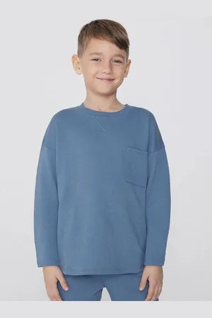 Tezenis Langarm-Sweatshirt mit Rundhalsausschnitt und Brusttasche für Jungen Junge Größe 2-3