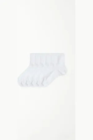Tezenis 5 Paar Unisex-Kurzsocken aus leichter Baumwolle für Kinder Unisex Größe 25-27
