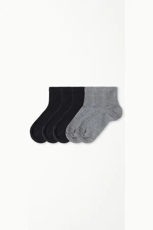 Tezenis 5 Paar Unisex-Kurzsocken aus leichter Baumwolle für Kinder Unisex Größe 25-27