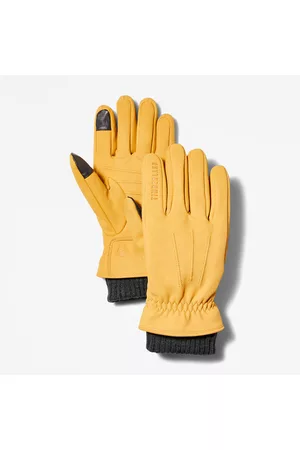 Timberland Herren Handschuhe - Lederhandschuhe Mit Strickbündchen Für Herren In Gelb Gelb, Größe