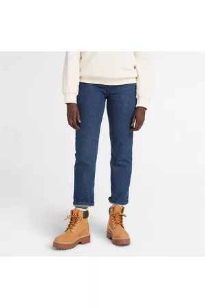 Timberland Damen Jeans - Jeans Mit Hohem Bund Aus Denim-hanf Für Damen In Dunkelblau Dunkelblau, Größe