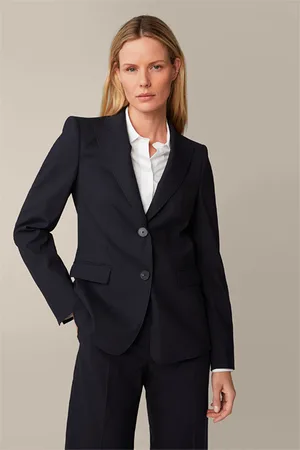 Windsor Schurwoll-Stretch-Blazer in Navy