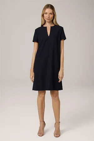 Windsor Crêpe-Kleid in A-Linie in Navy