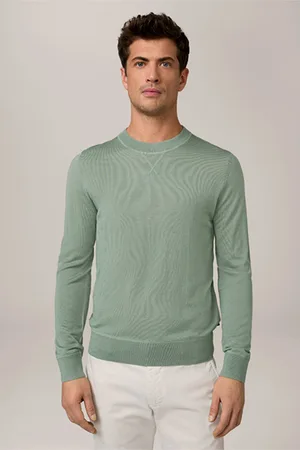 Windsor Strick-Pullover Nando mit Seide und Cashmere in Mintgrün