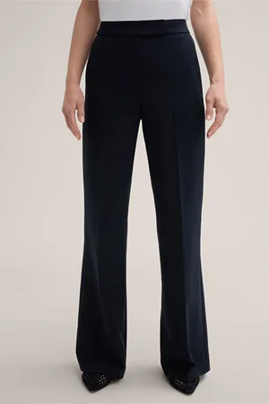Windsor Crêpe-Marlene-Hose in Navy