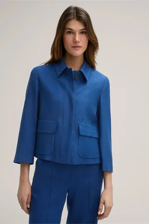 Windsor Leinenstretch-Blazer-Jacke mit Halbarm in