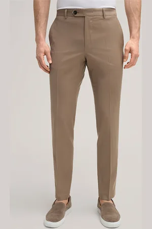 Windsor Schurwoll-Hose Peso in Hellbraun
