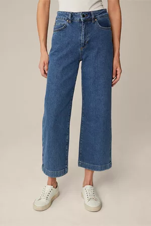Windsor Damen Culotten - Jeans-Culotte Mimi in Denim Blue