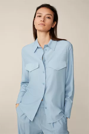 Windsor Damen Blusen - Satin-Hemdbluse aus Viskose und Seide in