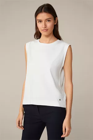 Windsor Damen Shirts - Baumwoll-Interlock-Shirt ohne Arm in