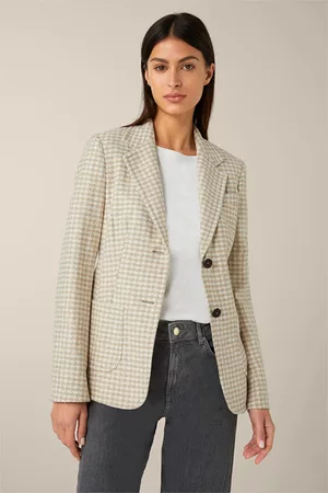 Windsor Damen Blazer & Sakkos - Jersey-Blazer in -Ecru gemustert