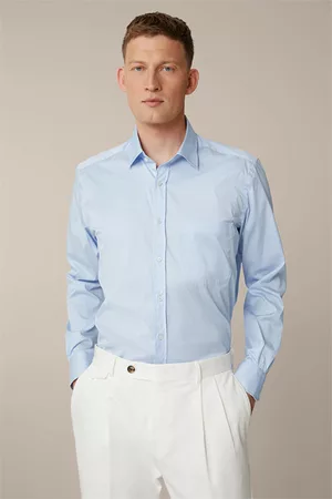 Windsor Herren Hemden - Baumwollmix-Hemd Oleandro in Hellblau