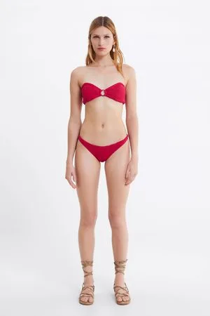 Zara Texturierte bikinihose
