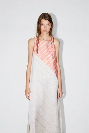 Zara Damen Bedruckte Kleider - Kleid mit streifen
