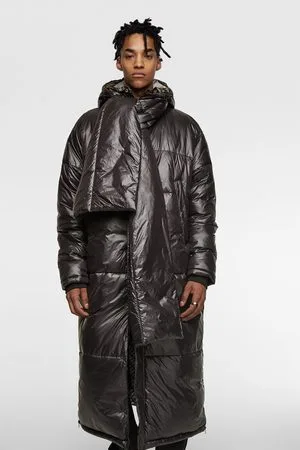 Zara Oversized puffer three quarter length coat